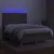 Produktbild 4 för Ramsäng med madrass & LED taupe 140x190 cm tyg