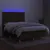Produktbild 4 för Ramsäng med madrass & LED mörkbrun 140x200 cm tyg