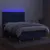 Produktbild 4 för Ramsäng med madrass & LED blå 140x200 cm tyg