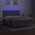 Produktbild 4 för Ramsäng med madrass & LED taupe 160x200 cm tyg