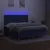 Produktbild 4 för Ramsäng med madrass & LED blå 160x200 cm tyg