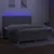 Produktbild 4 för Ramsäng med madrass & LED ljusgrå 200x200 cm tyg
