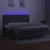 Produktbild 4 för Ramsäng med madrass & LED mörkgrå 200x200 cm tyg