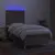 Produktbild 4 för Ramsäng med madrass & LED taupe 90x190 cm tyg