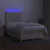 Produktbild 4 för Ramsäng med madrass & LED gräddvit 120x200 cm tyg