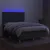 Produktbild 4 för Ramsäng med madrass & LED mörkgrå 140x190 cm tyg