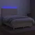 Produktbild 4 för Ramsäng med madrass & LED gräddvit 140x190 cm tyg