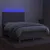 Produktbild 4 för Ramsäng med madrass & LED ljusgrå 140x200 cm tyg