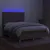 Produktbild 4 för Ramsäng med madrass & LED taupe 140x200 cm tyg