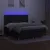 Produktbild 4 för Ramsäng med madrass & LED svart 160x200 cm tyg