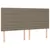 Produktbild 7 för Ramsäng med madrass & LED taupe 160x200 cm tyg