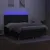 Produktbild 4 för Ramsäng med madrass & LED svart 180x200 cm tyg