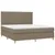 Produktbild 3 för Ramsäng med madrass & LED taupe 180x200 cm tyg