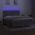 Produktbild 4 för Ramsäng med madrass & LED taupe 180x200 cm tyg