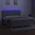 Produktbild 4 för Ramsäng med madrass & LED ljusgrå 200x200 cm tyg