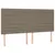 Produktbild 7 för Ramsäng med madrass & LED taupe 200x200 cm tyg