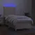 Produktbild 4 för Ramsäng med madrass & LED gräddvit 90x190 cm tyg