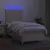 Produktbild 4 för Ramsäng med madrass & LED gräddvit 100x200 cm tyg