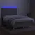 Produktbild 4 för Ramsäng med madrass & LED ljusgrå 140x190 cm tyg
