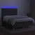 Produktbild 4 för Ramsäng med madrass & LED mörkgrå 140x190 cm tyg