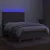 Produktbild 4 för Ramsäng med madrass & LED taupe 140x190 cm tyg