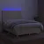 Produktbild 4 för Ramsäng med madrass & LED gräddvit 140x190 cm tyg
