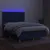Produktbild 4 för Ramsäng med madrass & LED blå 140x190 cm tyg