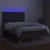 Produktbild 4 för Ramsäng med madrass & LED mörkgrå 140x200 cm tyg