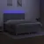 Produktbild 4 för Ramsäng med madrass & LED ljusgrå 160x200 cm tyg
