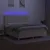Produktbild 4 för Ramsäng med madrass & LED gräddvit 160x200 cm tyg