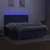 Produktbild 4 för Ramsäng med madrass & LED blå 160x200 cm tyg