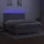 Produktbild 4 för Ramsäng med madrass & LED ljusgrå 180x200 cm tyg