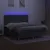 Produktbild 4 för Ramsäng med madrass & LED mörkgrå 180x200 cm tyg