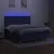 Produktbild 4 för Ramsäng med madrass & LED blå 180x200 cm tyg