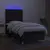 Produktbild 4 för Ramsäng med madrass & LED svart 90x190 cm tyg