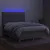 Produktbild 4 för Ramsäng med madrass & LED ljusgrå 140x190 cm tyg