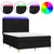 Produktbild 2 för Ramsäng med madrass & LED svart 140x190 cm tyg