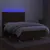 Produktbild 4 för Ramsäng med madrass & LED mörkbrun 140x190 cm tyg