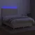 Produktbild 4 för Ramsäng med madrass & LED gräddvit 140x190 cm tyg