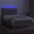 Produktbild 4 för Ramsäng med madrass & LED ljusgrå 140x200 cm tyg