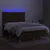 Produktbild 4 för Ramsäng med madrass & LED mörkbrun 140x200 cm tyg