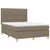 Produktbild 3 för Ramsäng med madrass & LED taupe 140x200 cm tyg