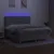 Produktbild 4 för Ramsäng med madrass & LED ljusgrå 160x200 cm tyg