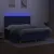 Produktbild 4 för Ramsäng med madrass & LED blå 160x200 cm tyg