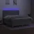 Produktbild 4 för Ramsäng med madrass & LED ljusgrå 180x200 cm tyg