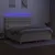 Produktbild 4 för Ramsäng med madrass & LED gräddvit 180x200 cm tyg