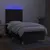 Produktbild 4 för Ramsäng med madrass & LED svart 90x190 cm tyg