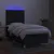 Produktbild 4 för Ramsäng med madrass & LED svart 90x200 cm tyg