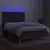 Produktbild 4 för Ramsäng med madrass & LED mörkgrå 140x200 cm tyg