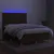 Produktbild 4 för Ramsäng med madrass & LED mörkbrun 140x200 cm tyg